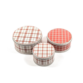 Keksdose 3er Set 13.5x7cm/16.5x7.5cm/19.5x9cm Metall