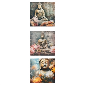 Dekoration Bild Buddha 3ass 40x40cm