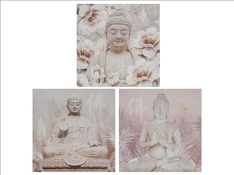 Dekoration Bild Buddha 3ass 40x40x1.5cm