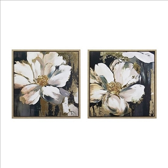Dekoration Bild Blume 50x50x3.8cm 2ass