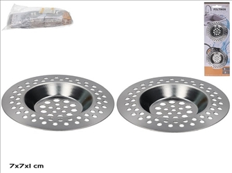 Abflusssieb 2er Set Edelstahl