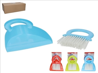 Tischreinigung Schaufel und Wischer 3 Farben ass 18x24cm