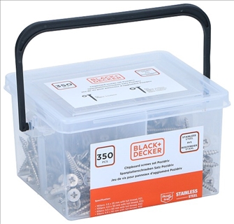 Werkzeug Spanplattenschrauben Satz 350tlg in PVC Box