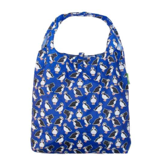 Einkaufstasche ECO CHIC faltbar Papageientaucher Blau 56x38x10cm Kunststoff 100% recycelt