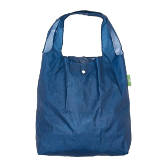 Einkaufstasche ECO CHIC faltbar Uni Blau 56x38x10cm Kunststoff 100% recycelt