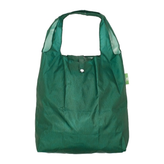 Einkaufstasche ECO CHIC faltbar Uni Gr&#252;n 56x38x10cm Kunststoff 100% recycelt