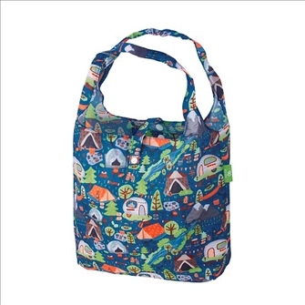 Einkaufstasche ECO CHIC faltbar Camping Blau 56x38x10cm Kunststoff 100% recycelt