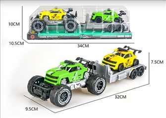 Auto Rennauto mit Abschlepper 32x7.5x9.5cm
