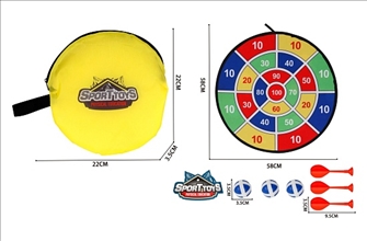 Dartspiel 7tlg faltbare Dartscheibe 58cm