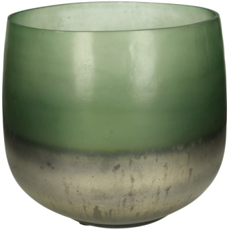 Windlicht Gr&#252;n 29.5x26cm Glas