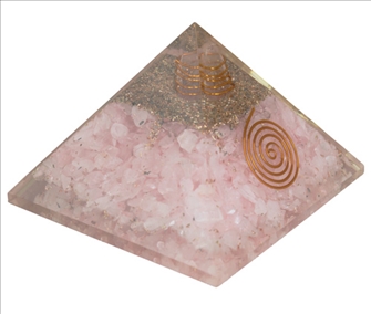 Orgonit Pyramide 7-8cm Rosenquarz INDIEN