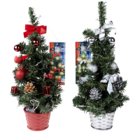 Weihnachtsbaum geschm&amp;#252;ckt und mit 20 LED 40x16x16cm