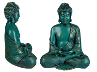 Buddha Thai sitzend 30cm petrolfarbig (Aktion, Preis alt: 25.90CHF)