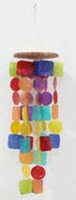 Windspiel mit Capizmuschel bunt 65cm