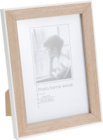 Bilderrahmen Holz mit weisser Umrandung 20x14.8x1.5cm (Aktion, Preis alt: 2.65CHF)