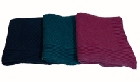 Decke gestrickt 3 Farben ass 125x150cm 100% Baumwolle