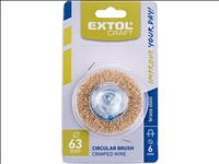 Rundb&amp;#252;rste aus Messingdraht 63mm Extol Craft