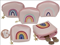 Portemonnaie Kinder Regenbogen 4ass 12x8x4cm %100 Polyester