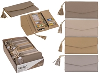 Portemonnaie Elegant mit Reissverschluss 4ass 19x9.5cm 12Stk im Display Kunstleder