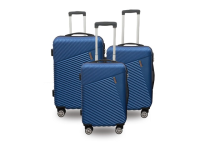 Hartschalen Koffer ABS 3-teilig blau ETERNITY 55x35x22cm 65x41x26cm 75x47x29cm