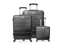 Hartschalen Koffer mit klein f&amp;#252;r Easy Jet ABS 3-teilig schwarz