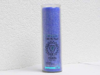 CHAKRAKERZE Blau- Visuddha im Glas 100% pflanzlich Kerze 20cm
