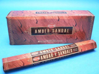 R&amp;#228;ucherst&amp;#228;bchen HEM 6eckig 20sticks AMBER SANDAL