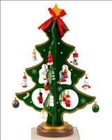 Weihnachtsbaum gr&amp;#252;n 25x15.5cm Holz