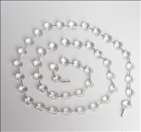 Kristallglas 95cm-Kette mit Achtecken 14mm Bleifrei