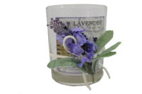 Windlicht mit Lavendel 8x7cm Glas