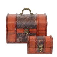 Truhen 2er Set 22x15x14.5cm + 12x6.5x8cm Holz