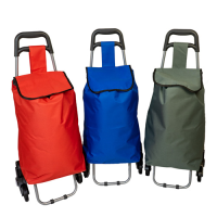 Einkaufswagen mit 3 R&amp;#228;dern f&amp;#252;r Treppe 95x35x28cm 37L max 25kg Tragewicht grey navy red 3ass