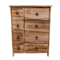 M&amp;#246;bel Sperrholz mit 8 Schubladen und Glasplatte oben 50x32x65cm