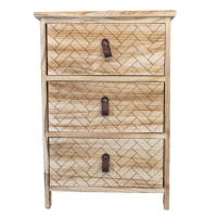 M&amp;#246;bel mit Struktur 3 Schubladen Sperrholz 40x29x58cm
