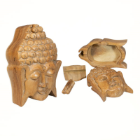 Schatulle Buddha helles Holz