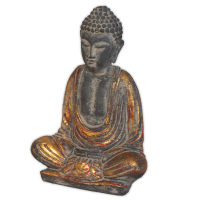 Buddha schwarz gold 8cm Resin, BALI