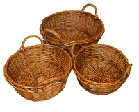 Korb 3er Set rund 42x17cm/36x15cm/30x13cm