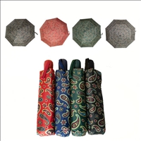 Taschenregenschirm automatisch Paisley Daimeter 100cm 320g 4ass