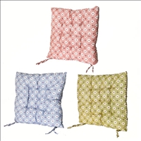 Stuhlkissen gebl&amp;#252;mt 4ass Polyester 36x36cm