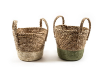 Korb rund mit Griffen ass 22x21cm