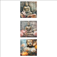 Dekoration Bild Buddha 3ass 40x40cm