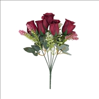 Rose burgund 5 Bl&amp;#252;ten 34cm