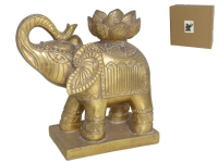Elefant mit Lotus 23.5x10.5x23cm