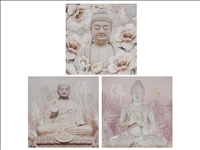 Dekoration Bild Buddha 3ass 40x40x1.5cm
