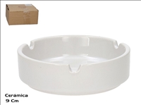 Aschenbecher weiss 9x2.7cm Keramik