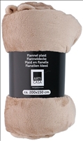 Decke Flanell beige 200x150x0.4cm