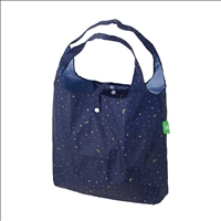 Einkaufstasche ECO CHIC faltbar Mond und Sterne Navy 56x38x10cm Kunststoff 100% recycelt