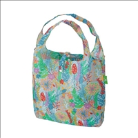 Einkaufstasche ECO CHIC faltbar Blumen Blau 56x38x10cm Kunststoff 100% recycelt
