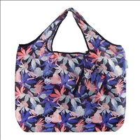 Einkaufstasche gross ECO CHIC faltbar Blumen exotisch 60x42x14cm Kunststoff 100% recycelt