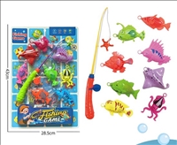 Fischlispiel Set 9tlg im Blister 28.5x43cm 3ass